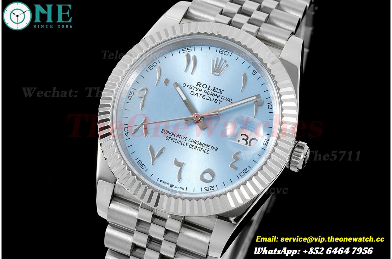 Datejust 41mm Ice Blue Dial SS/SS  Jubilee 904L DIW A3235