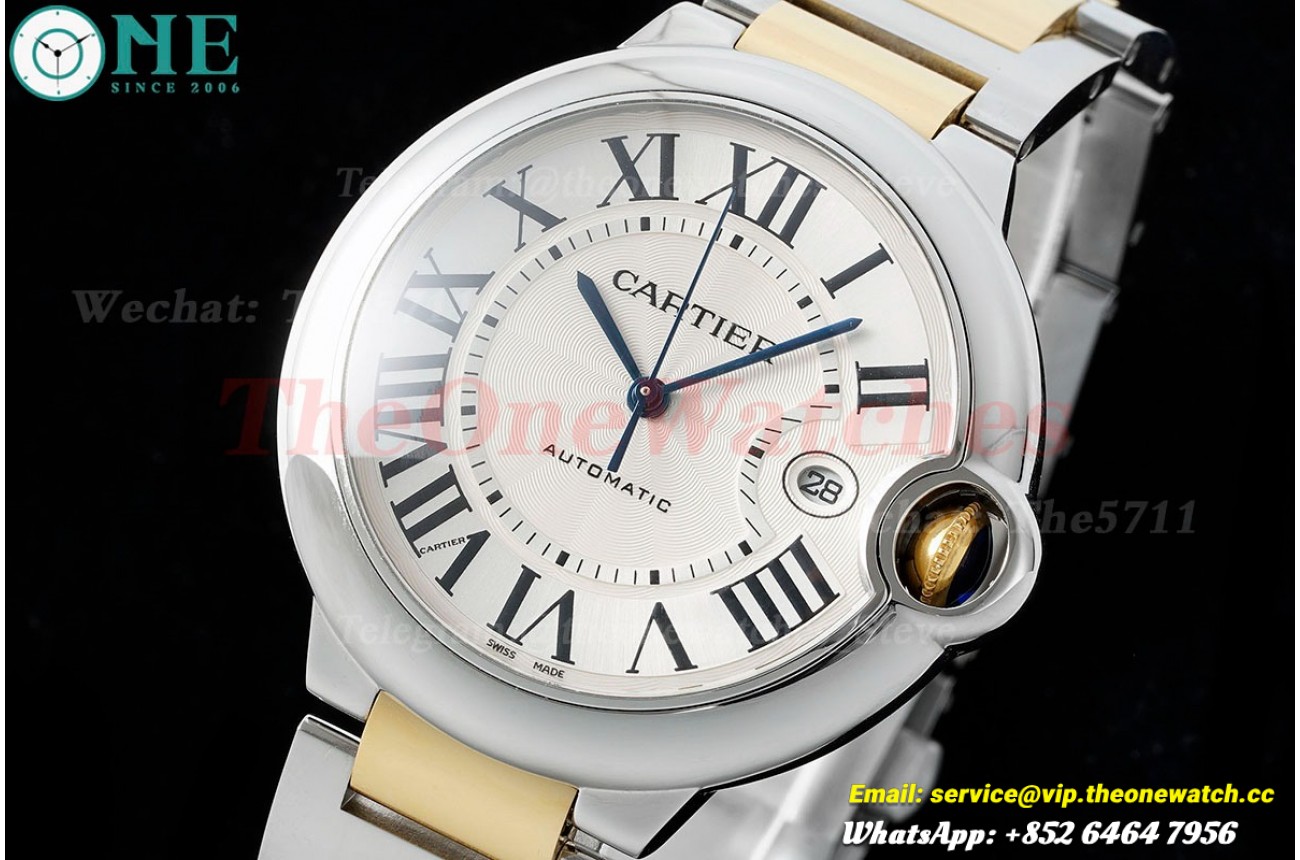 Ballon Bleu De Cartier 42mm YG/SS White Dial AF A2824
