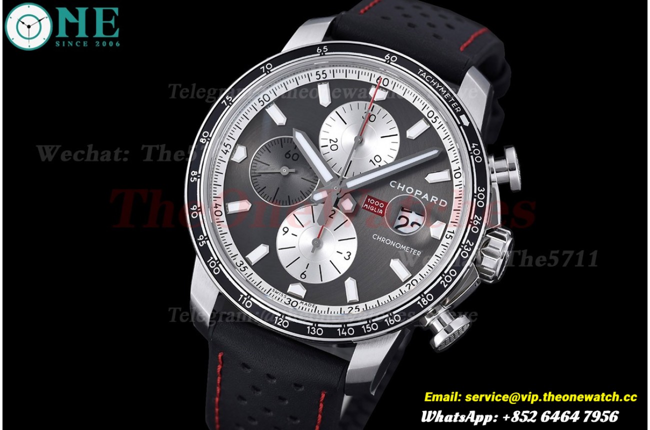 Mille Miglia Race 44mm SS/LE Grey/White Dial V7F A7750
