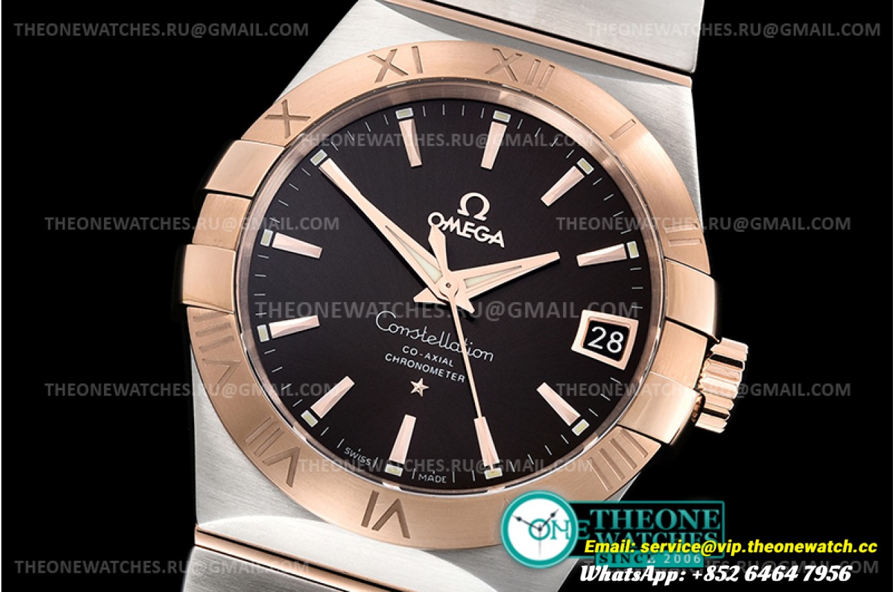Omega - Constellation Co-Axial 38mm RG/SS Blk VSF Asia 8500