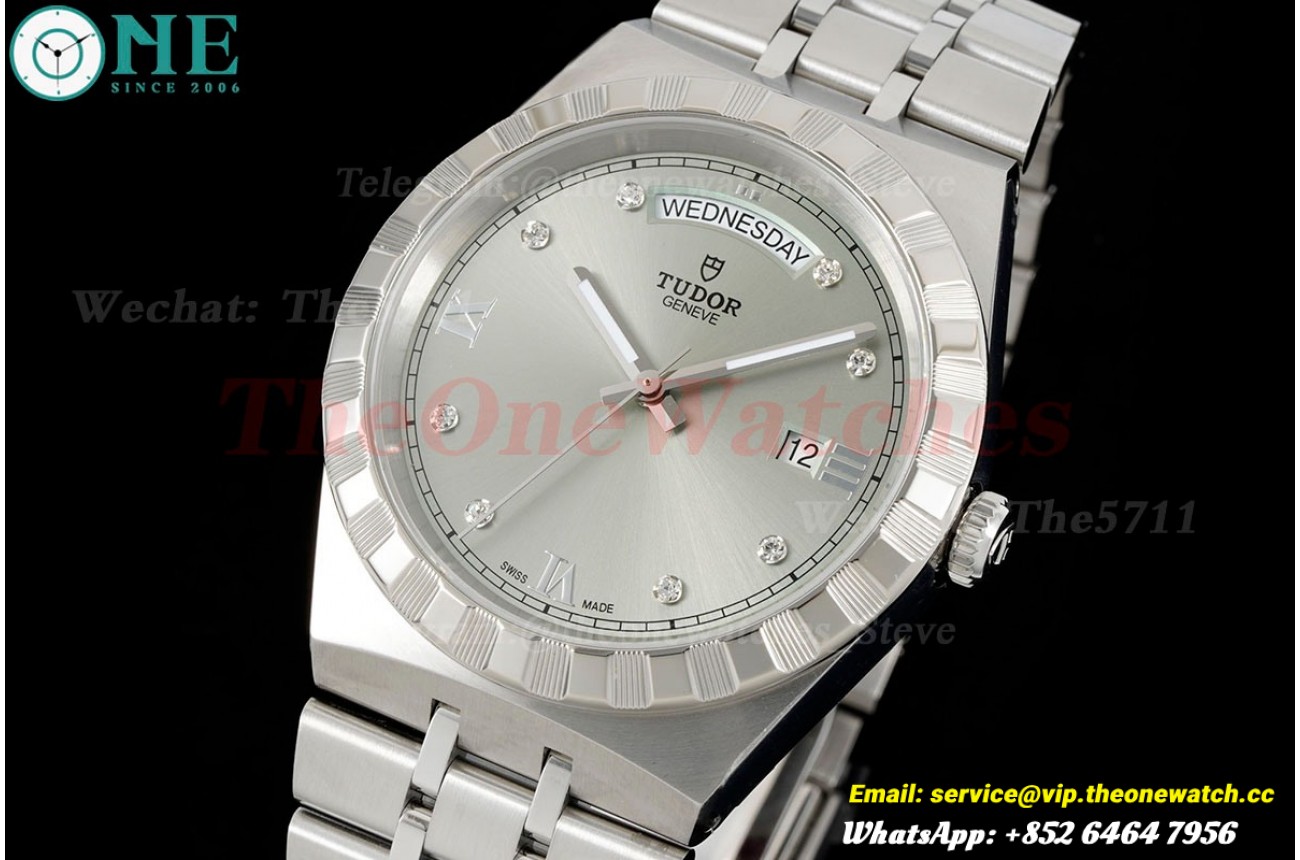Royal Day-Date 41mm SS/SS Silver/Dia V7F A2836