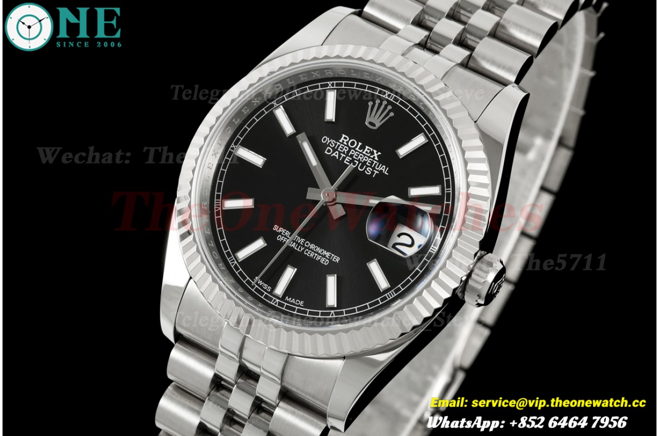 Datejust 116234 36mm Jub SS/SS Black/Stk JRF VR3135