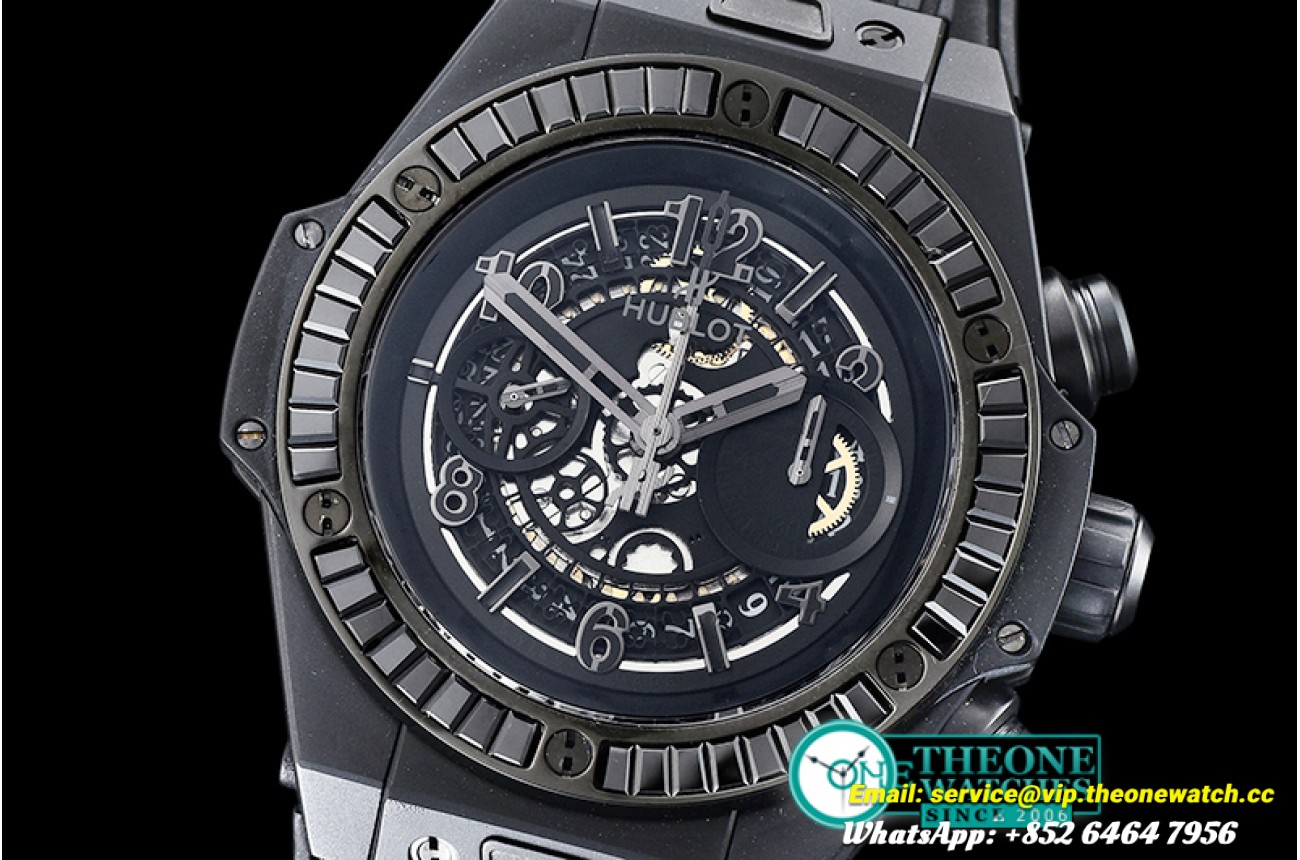 Hublot - Big Bang Unico 45mm BDM/PVD/RU Black V2 Asia 7750 Mod