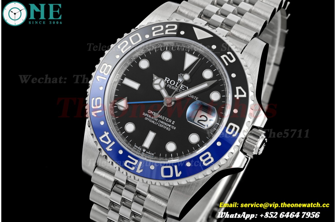 GMT Master II 126710 Batgirl Jub 40mm SS/SS Black Dial RCF SH3285