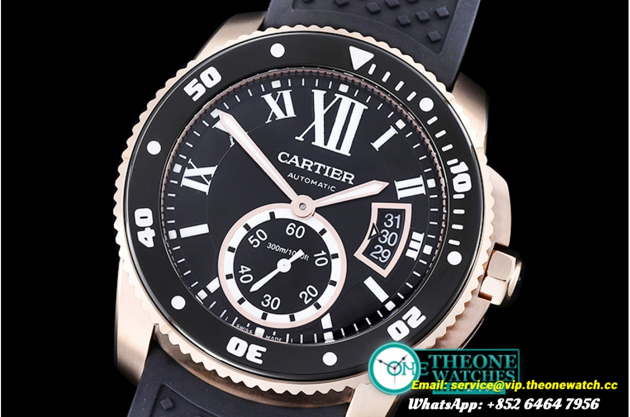Cartier - Cartier De Calibre Diver RG/RU Black MY8205