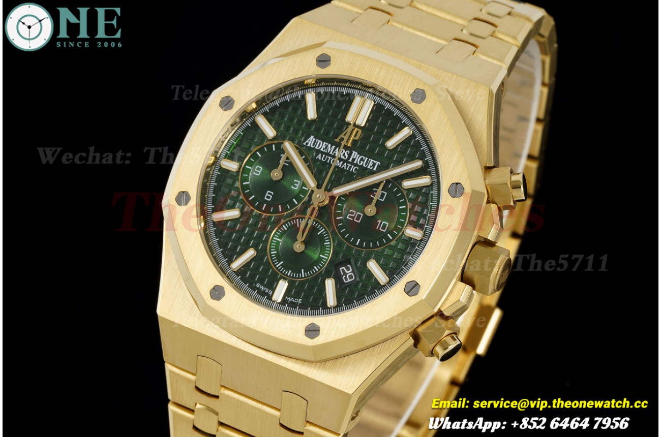 Royal Oak Chrono 26331BA 41mm YG/YG Green Dial APWF DD4801