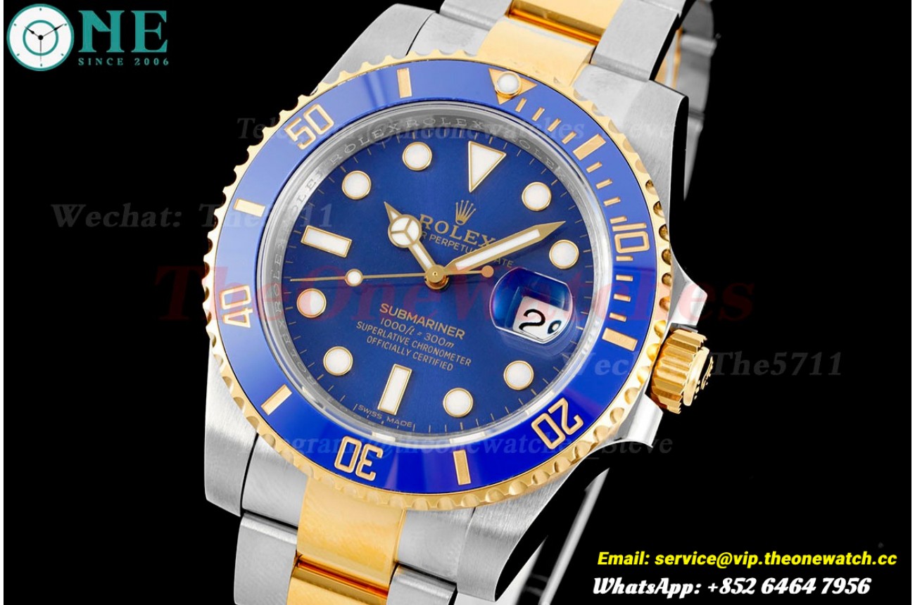Submariner 116613LB Bluesy 40mm 904L YG/SS Blue VSF VS3135