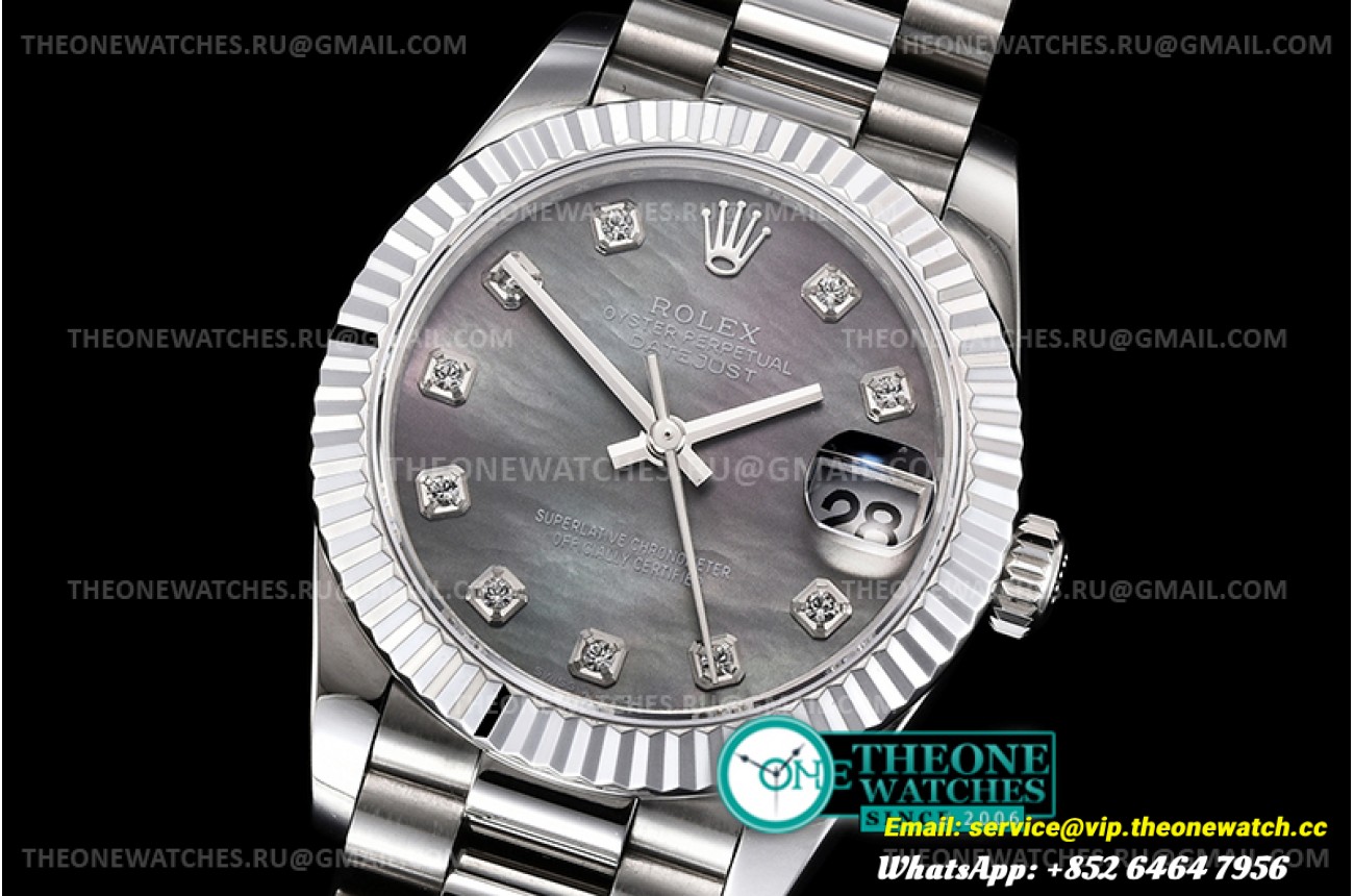ROLEX - DATEJUST - LADY 31mm Pres Flt SS/SS Blk MOP Diam BP A2824
