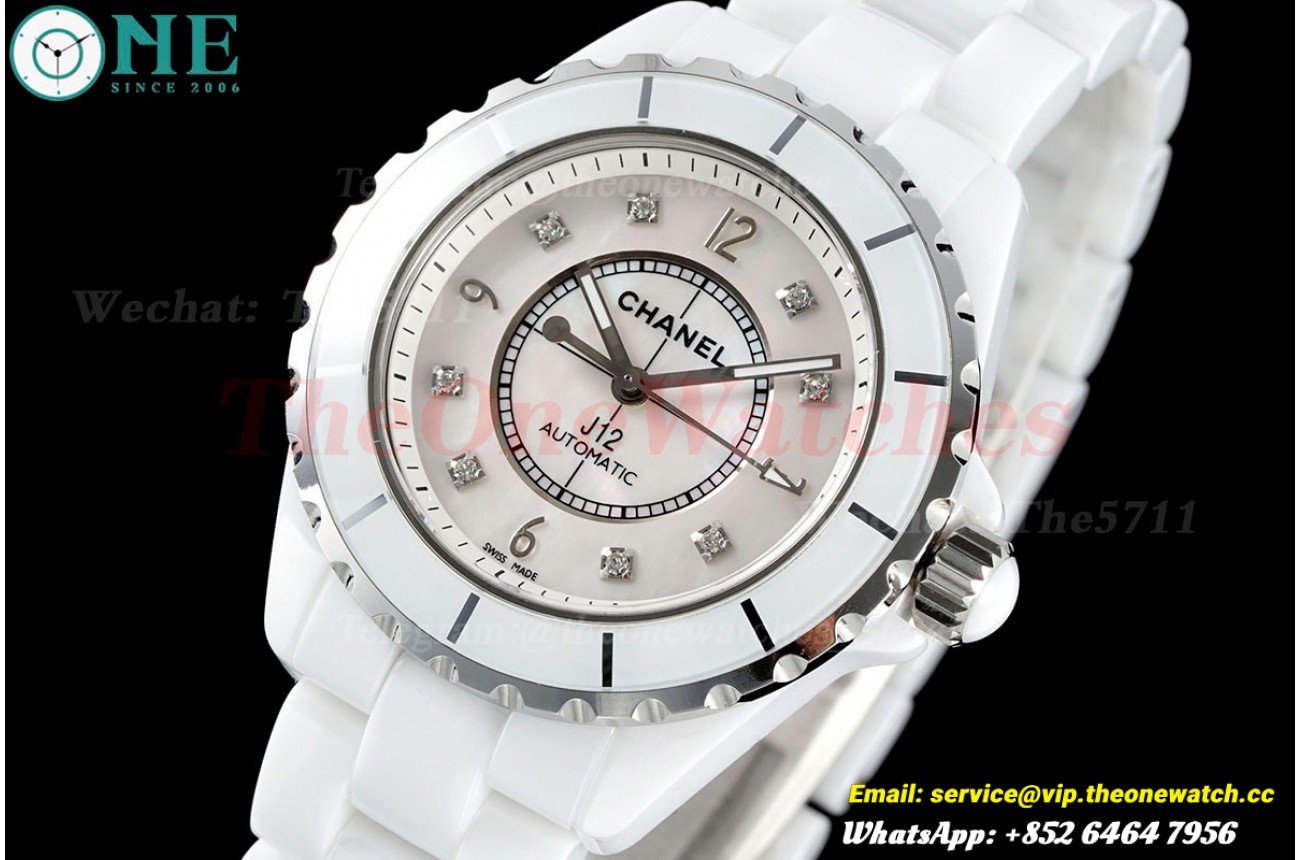 J12 38mm White Ceramic/Cer Mop/Dia HTF A2892
