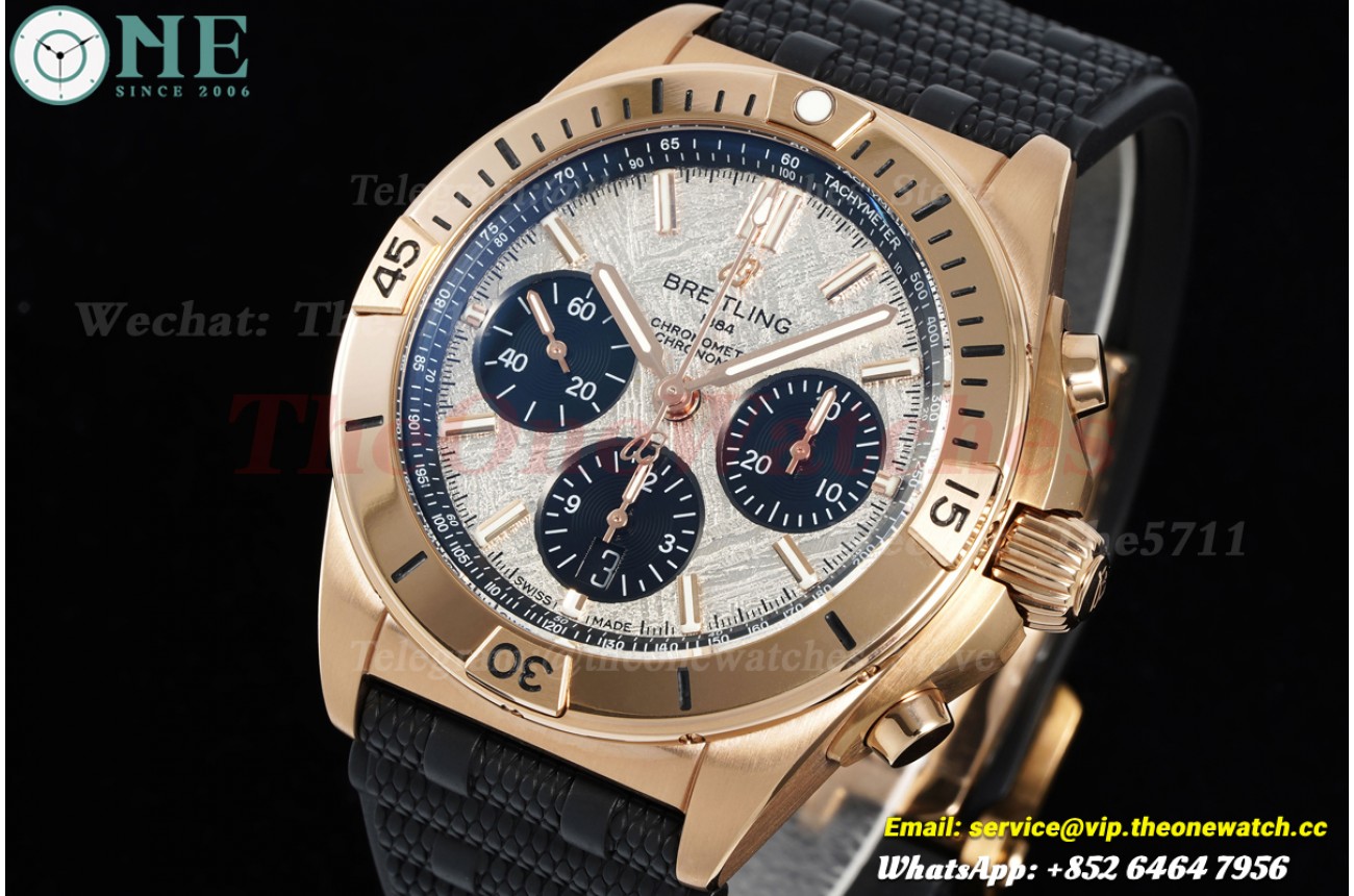 Chronomat B01 42MM RG/RU Meteorite/Stk Dial BLF A7750