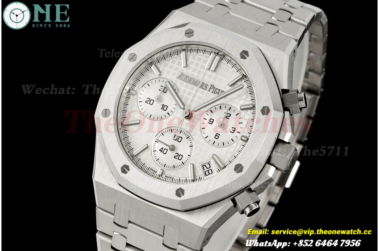 Royal Oak Chrono 26240 41mm SS/SS Silver Dial DDF DD4401 Super Clone (SW Dial)