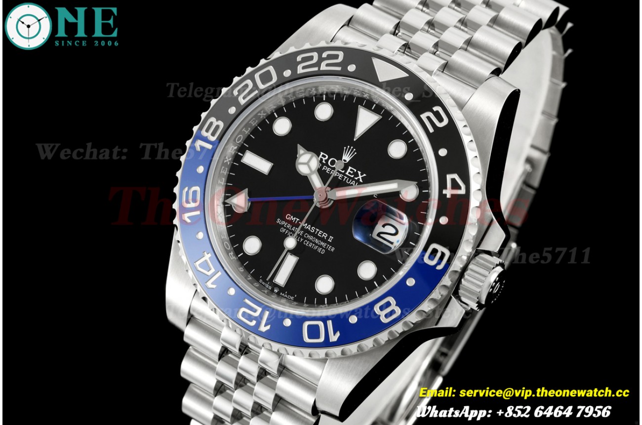 GMT Master II 126710 Batgirl 40mm Jub SS/SS Black Dial SCF SH3285