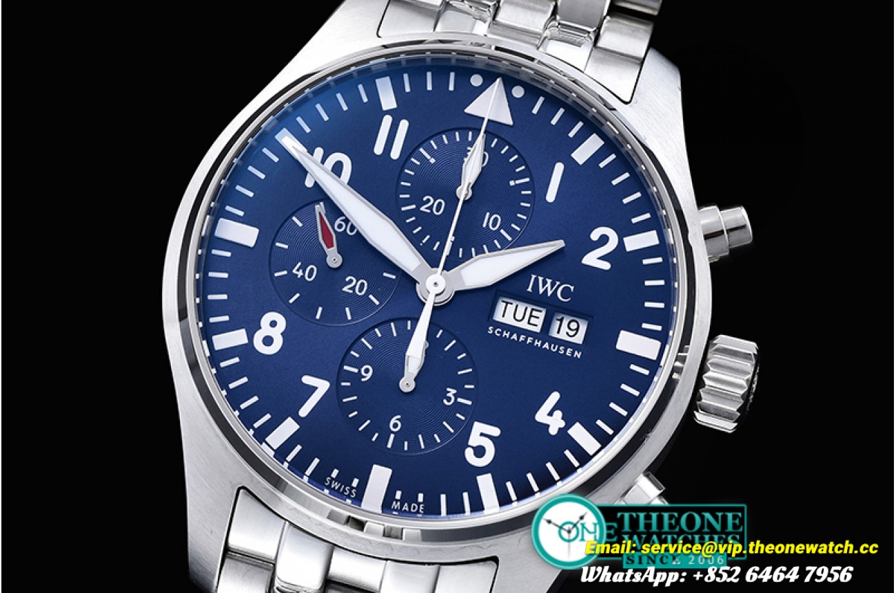 IWC - 3777 Pilot Chrono SS/SS Blue "Le Petit" V2 ZF A7750