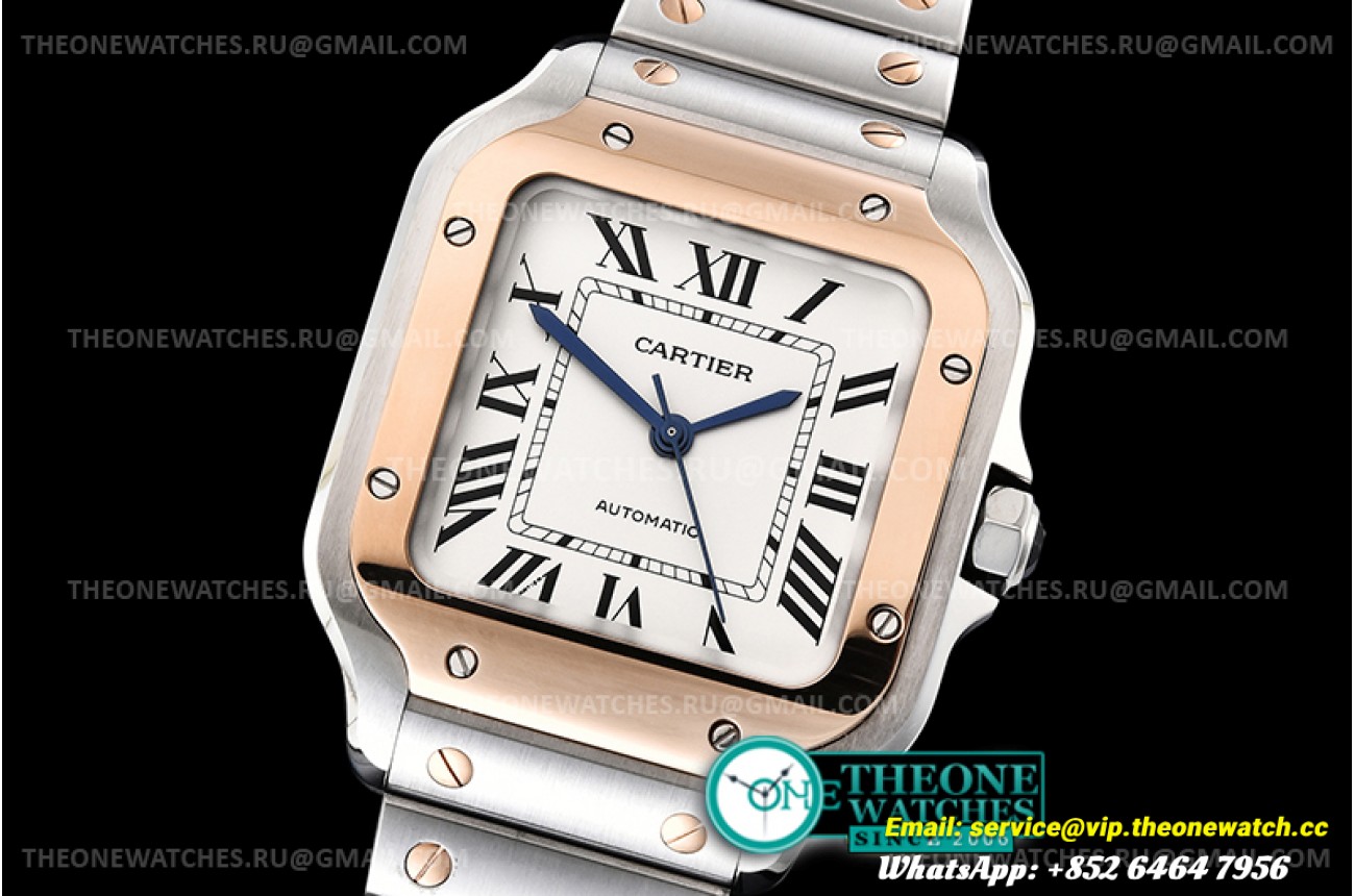 Cartier - Santos De Cartier 35mm RG/SS Wht BVF A9015