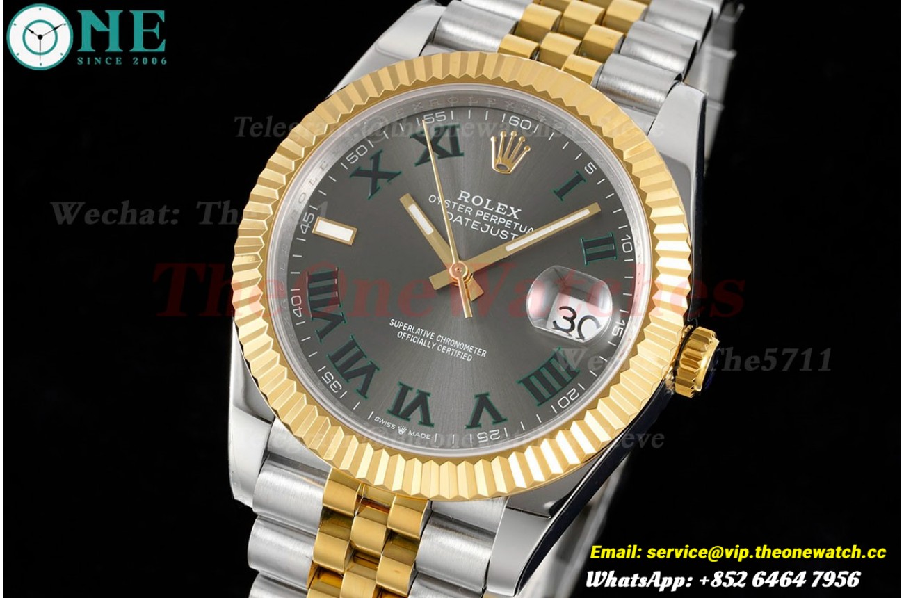 Datejust 41mm Grey/Rmn SS/YG  Jubilee 904L DIW A3235