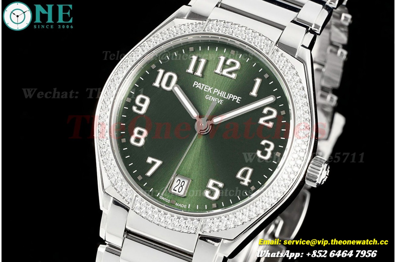TWENTY~4 7300 Ladies 36mm Dia SS/SS Green Dial PPF 324SC