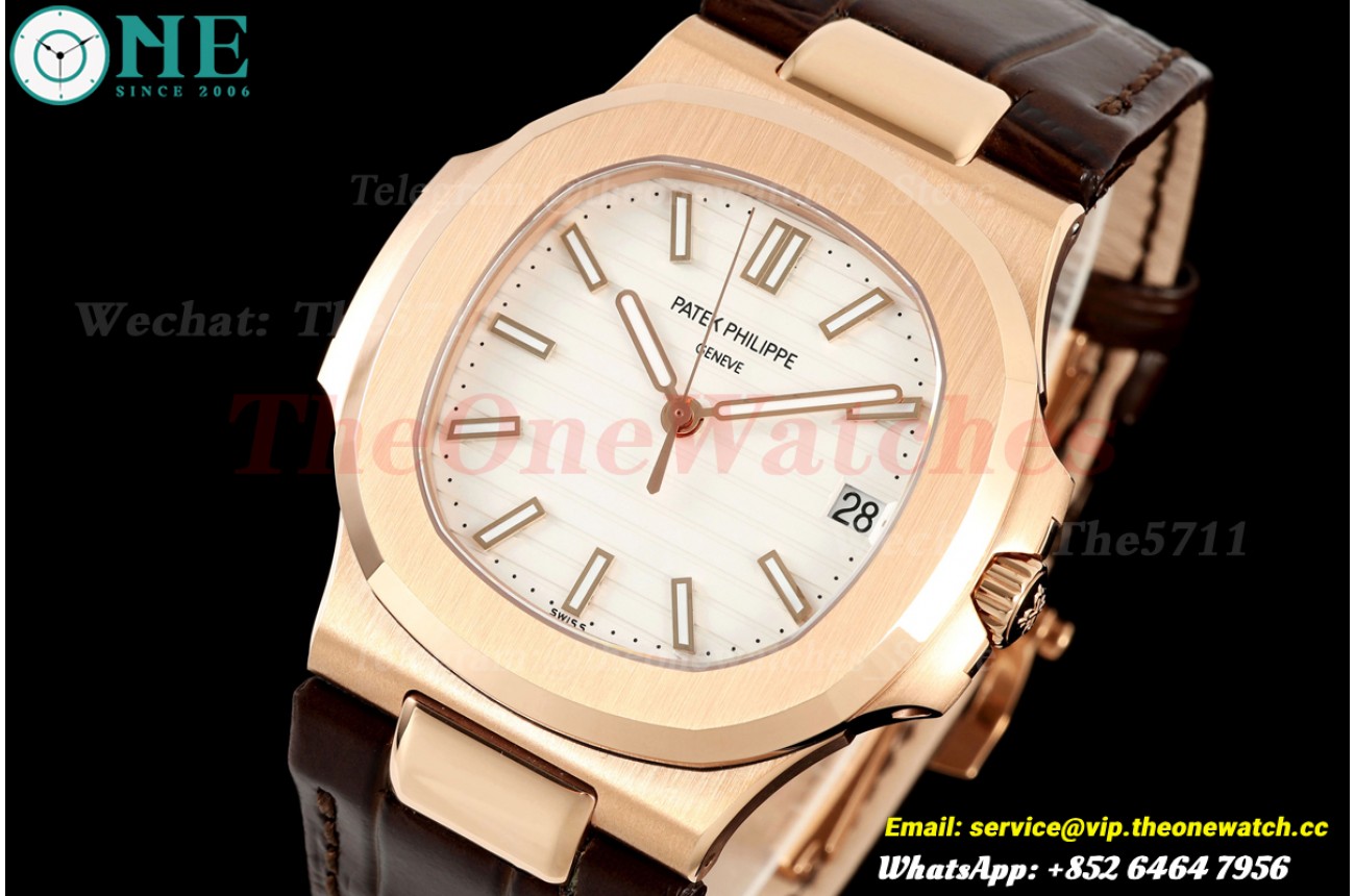 Nautilus 5711 40mm RG/LE White Dial DDF DD324 (Weighted Approx.101g)(SW Dial)