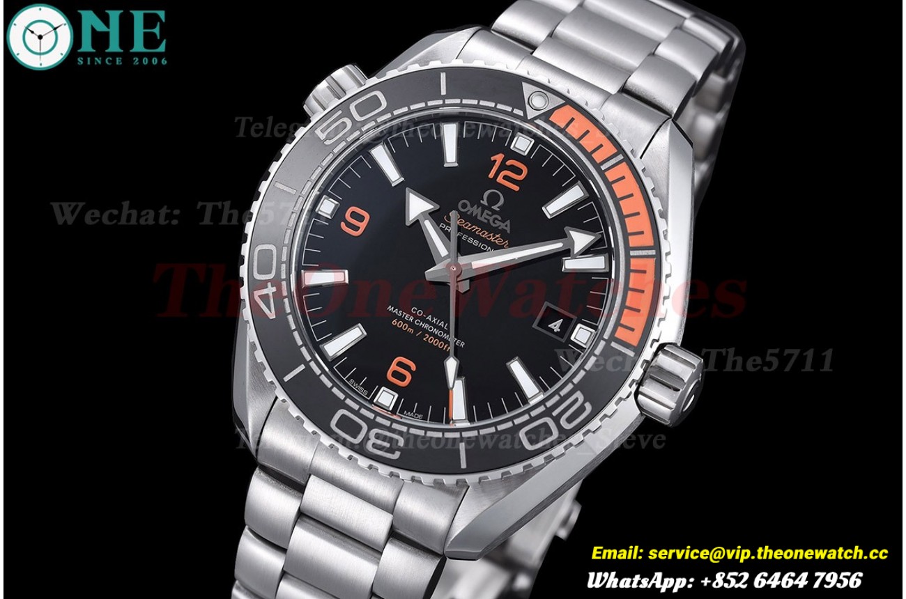 Planet Ocean 43.5mm SS/SS Black/Org Dial VSF A8900