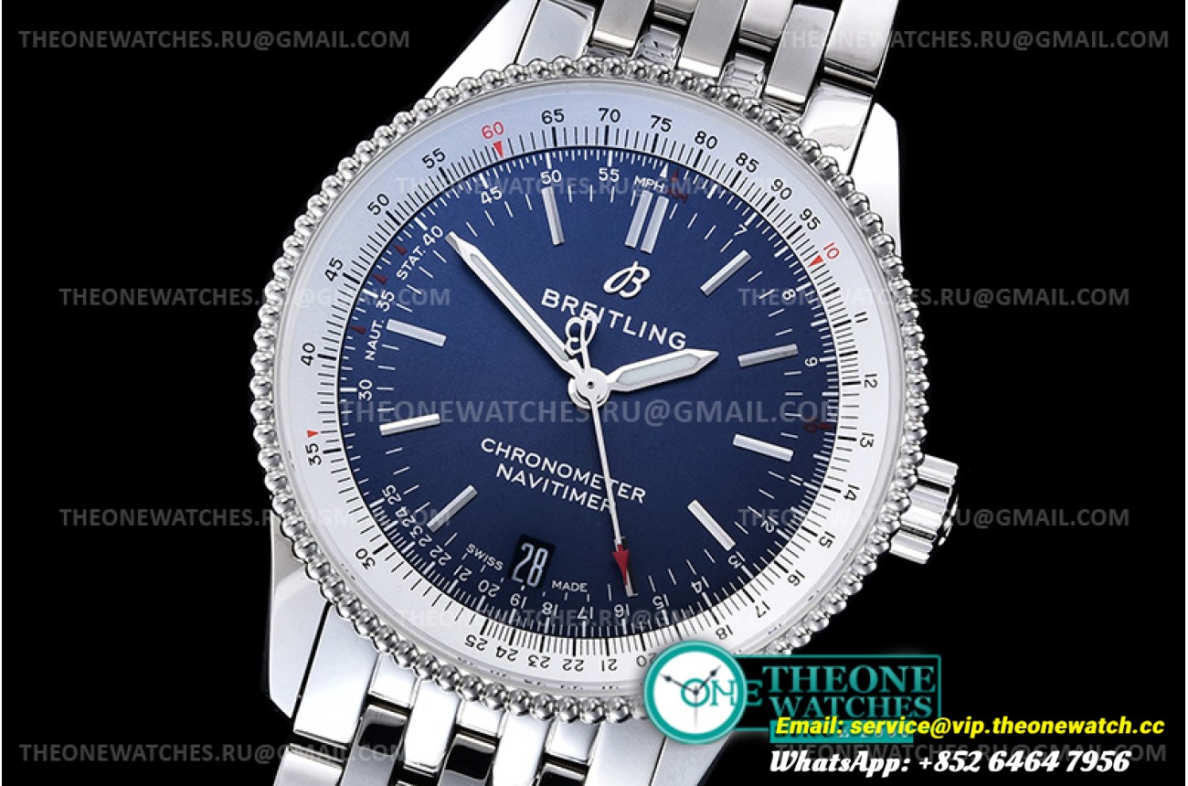 Breitling - Navitimer 1 38mm SS/SS Blue KOR Swiss SW200