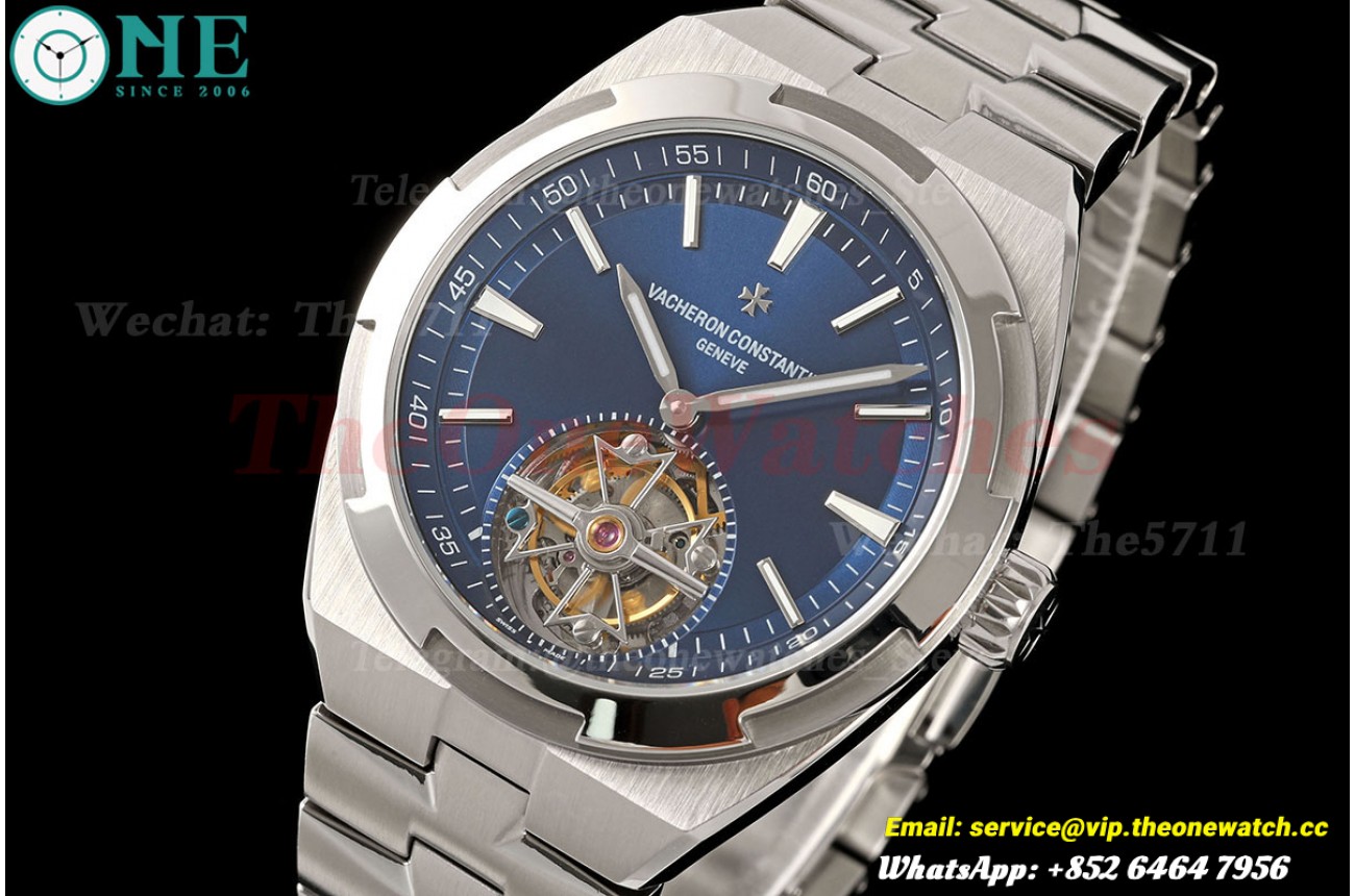 Overseas 6000V 42.5mm SS/SS Blue/Stk ANTF Tourb (Gain Weight Approx.182g)