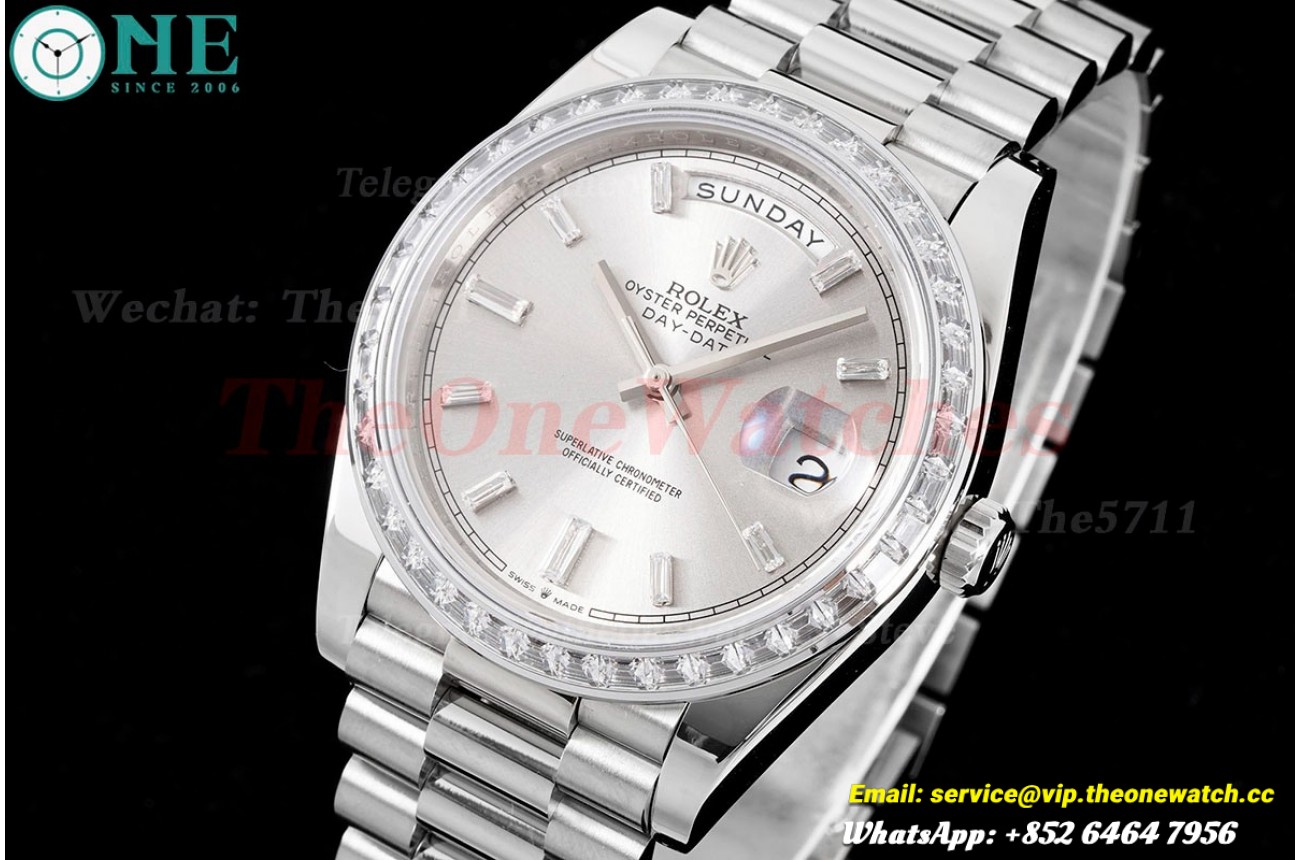 DayDate 228396 40mm Pres SS/SS Silver Dial GSF A3255 (Tungsten Heavy Version)