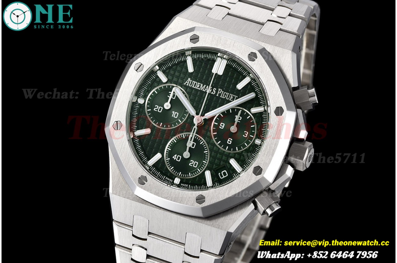Royal Oak Chrono 26240 41mm SS/SS Green Dial TOPF DD4401 Super Clone