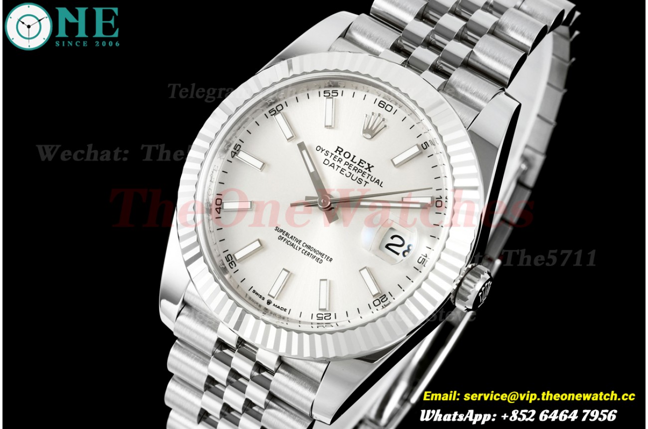 Datejust 126334 41mm Jus SS/SS Silver/Stk WDF JH3235 (Free Sprung)