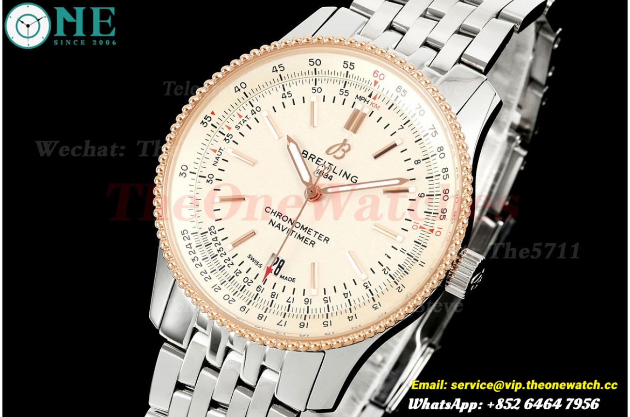 Navitimer 1 41mm Date RG/SS Cream Dial TF A2824