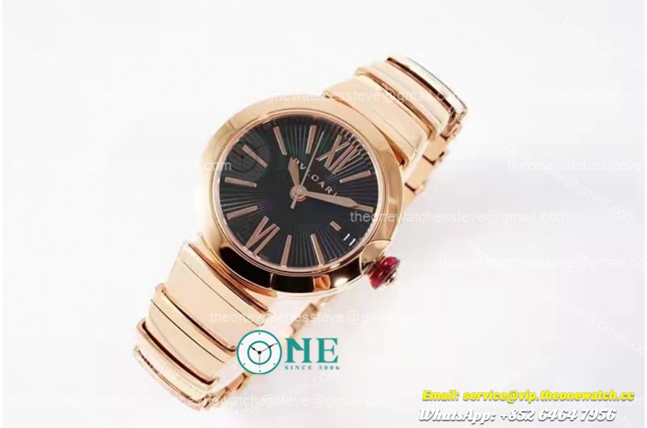 Bvlgari - Lvcea series 33mm RG/RG Black/Rom BVF 9015
