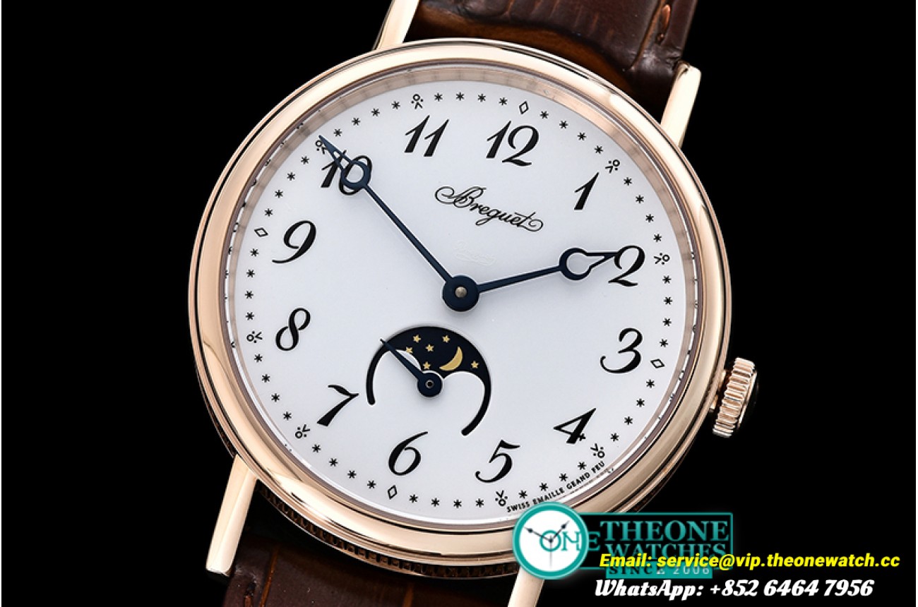 Breguet - Breguet Classique MoonPhase RG/LE White MY9015 Mod