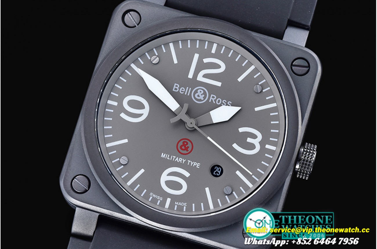 Bell & Ross - BR03-92 Military Ed. PVD/RU Grey Miyota 9015