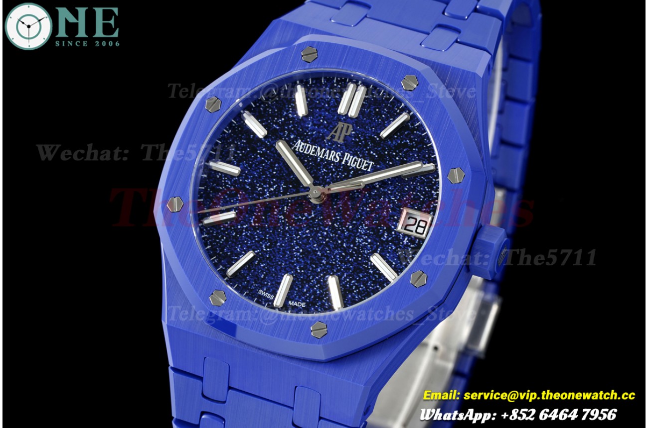 Royal Oak 41mm 15500 Blue Ceramic/Cer Starry Sky Dial APSF SA4302 Super Clone