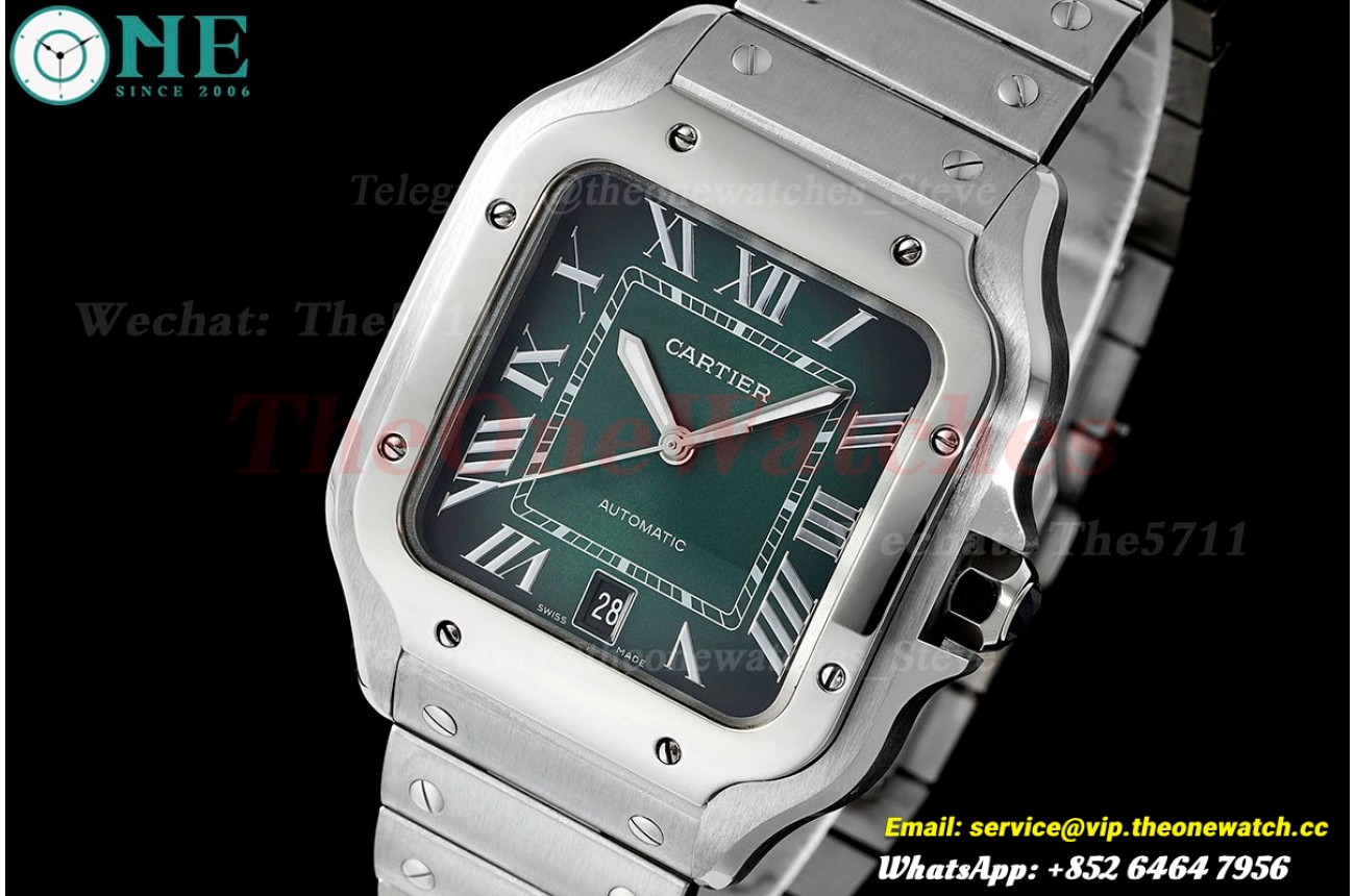 Santos De Cartier 40mm SS/SS Green Dial AF MY9015