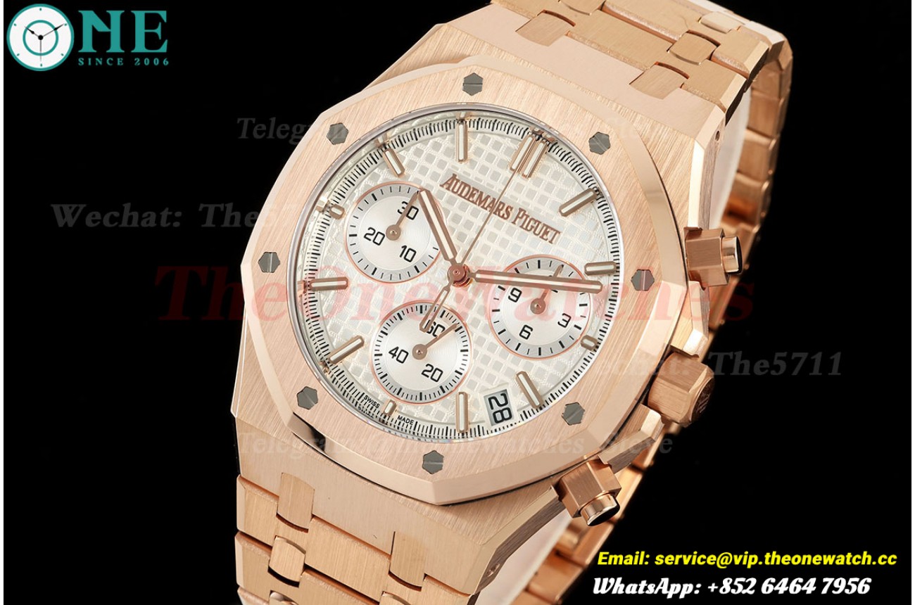 Royal Oak Chrono 26240OR 41mm RG/RG White Dial DDF DD4401(Weighted Approx.205g)