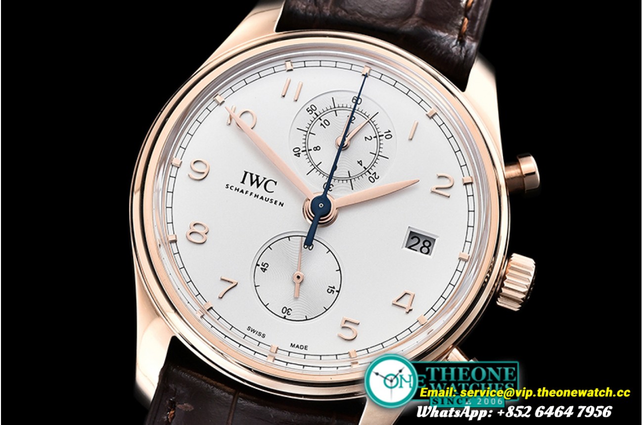 IWC - Portugieser Chronograph Classic RG/LE Wht YLF A7750