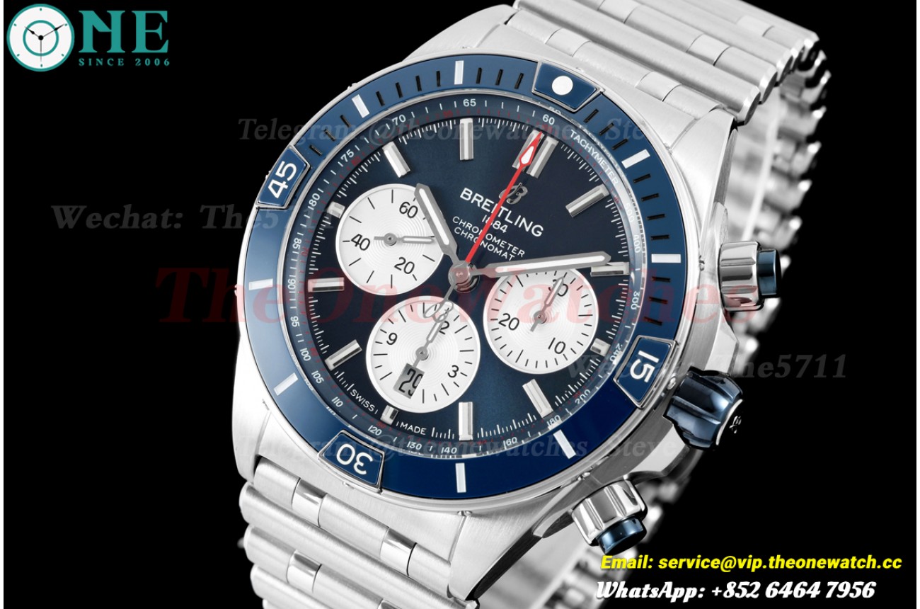 Super Chronomat B01 44MM SS/SS Blue/Stk TF A7750