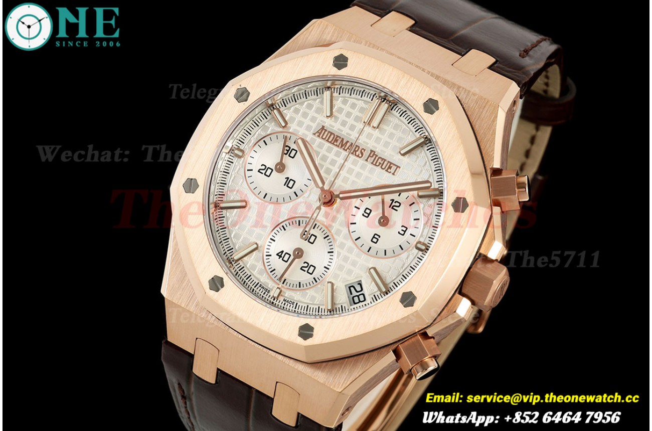 Royal Oak Chrono 26240OR 41mm RG/LE White Dial DDF DD4401 (Weighted Approx.158g)