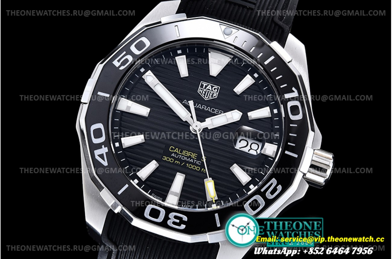 Tag Heuer - Aquaracer Caliber 5 43mm SS/RU Blk/SS V6F A2824
