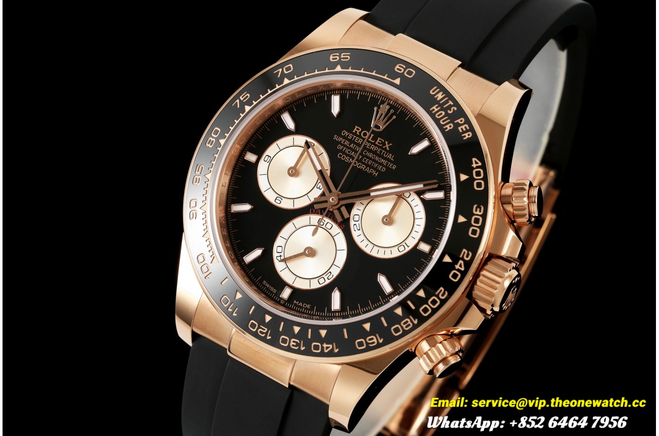Daytona 126515 40mm RG/RU Black/Stk WF JH4131 (Weighted Approx.161g) (Free Sprung)