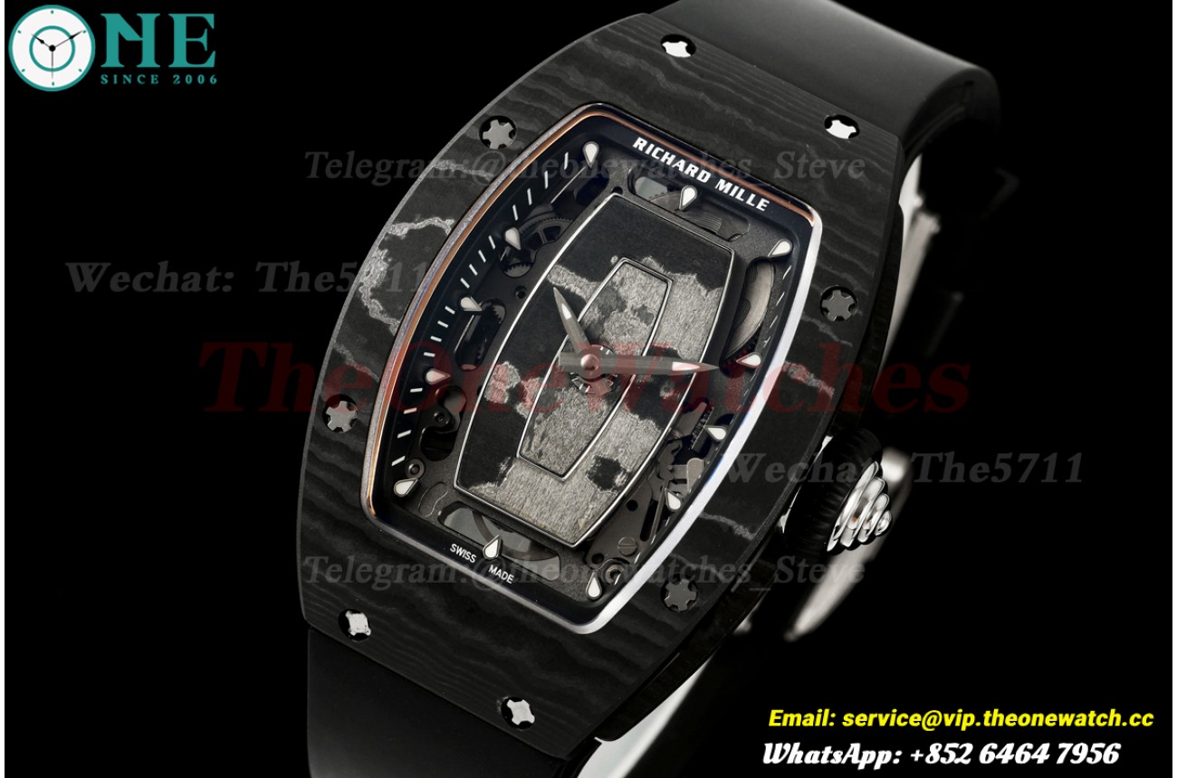 RM07-01 Ladies 31.5mm Black Carbon/RU Skeleton Dial ZF CRMA2