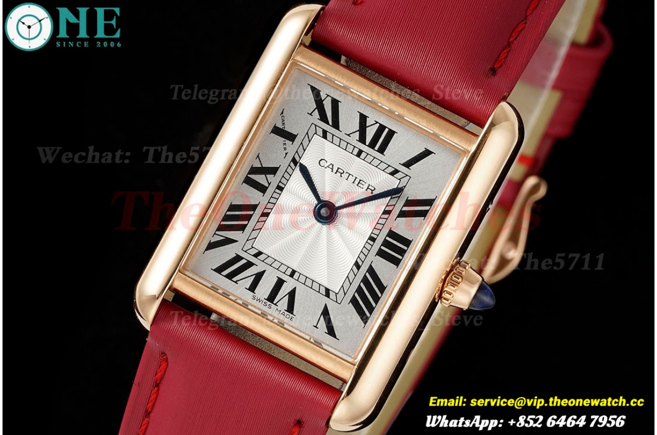 Cartier - Tank Louis 22mm RG/SA Silver Dial AF Quartz
