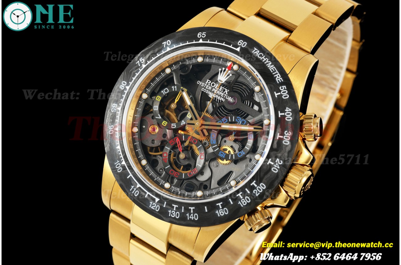Daytona Montoya 40MM YG/YG Skeleton Dial Sonic DD4130