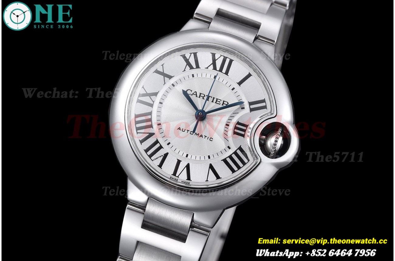 Ballon Bleu De Cartier 33mm White Textured Dial SS/SS V6F V8 NH05
