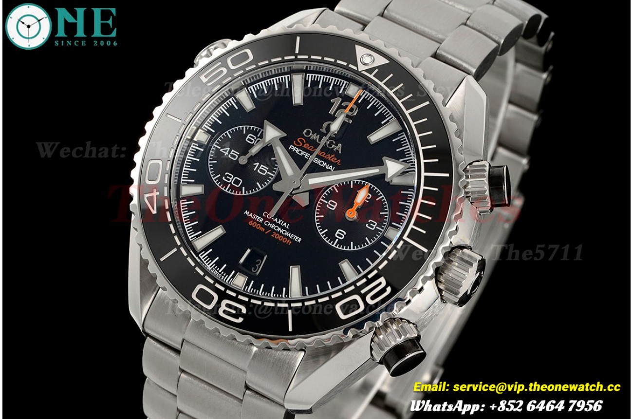 Planet Ocean 600m Chrono 45.5mm SS/SS Black Dial VRF A9900