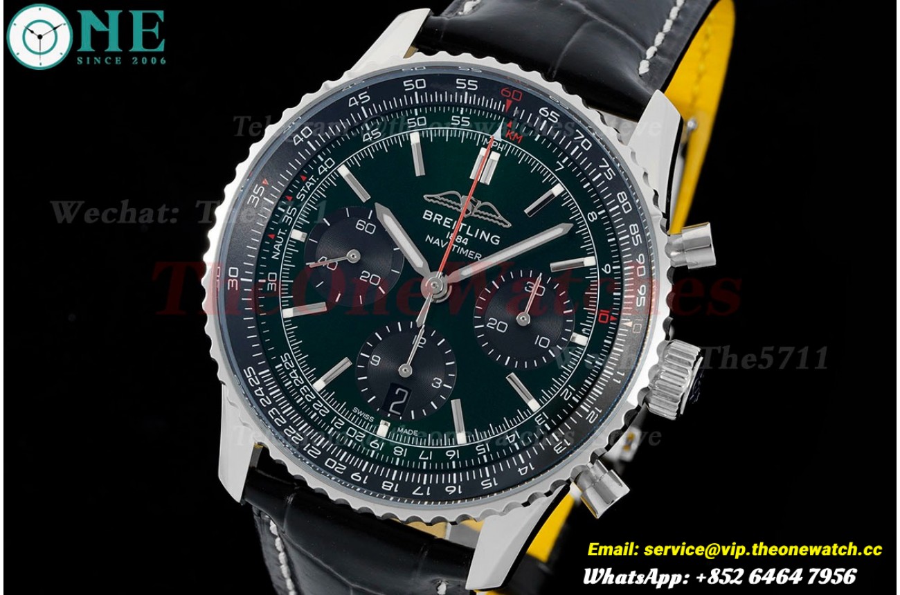 Navitimer B01 Chronograph SS/LE Dark Green Dial BLSF Asian B01
