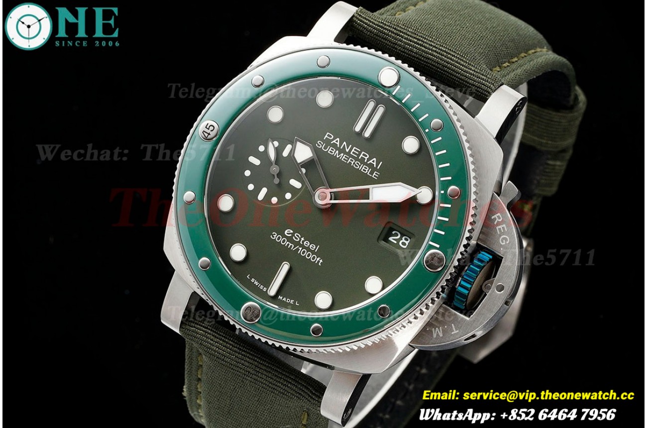 Submersible PAM1287 44MM SS/NY Green Dial TTF P900