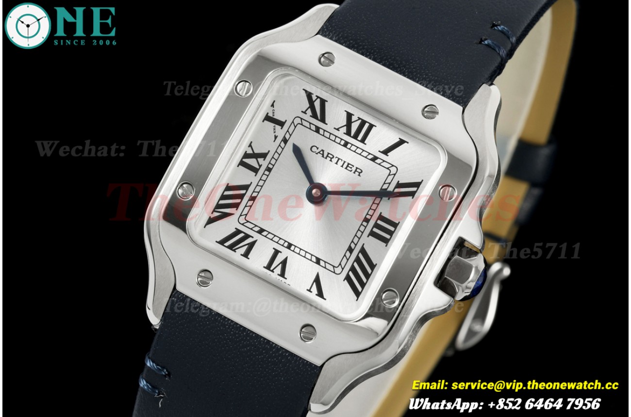 Santos De Cartier 27mm SS/LE Silver Dial DRF Quartz