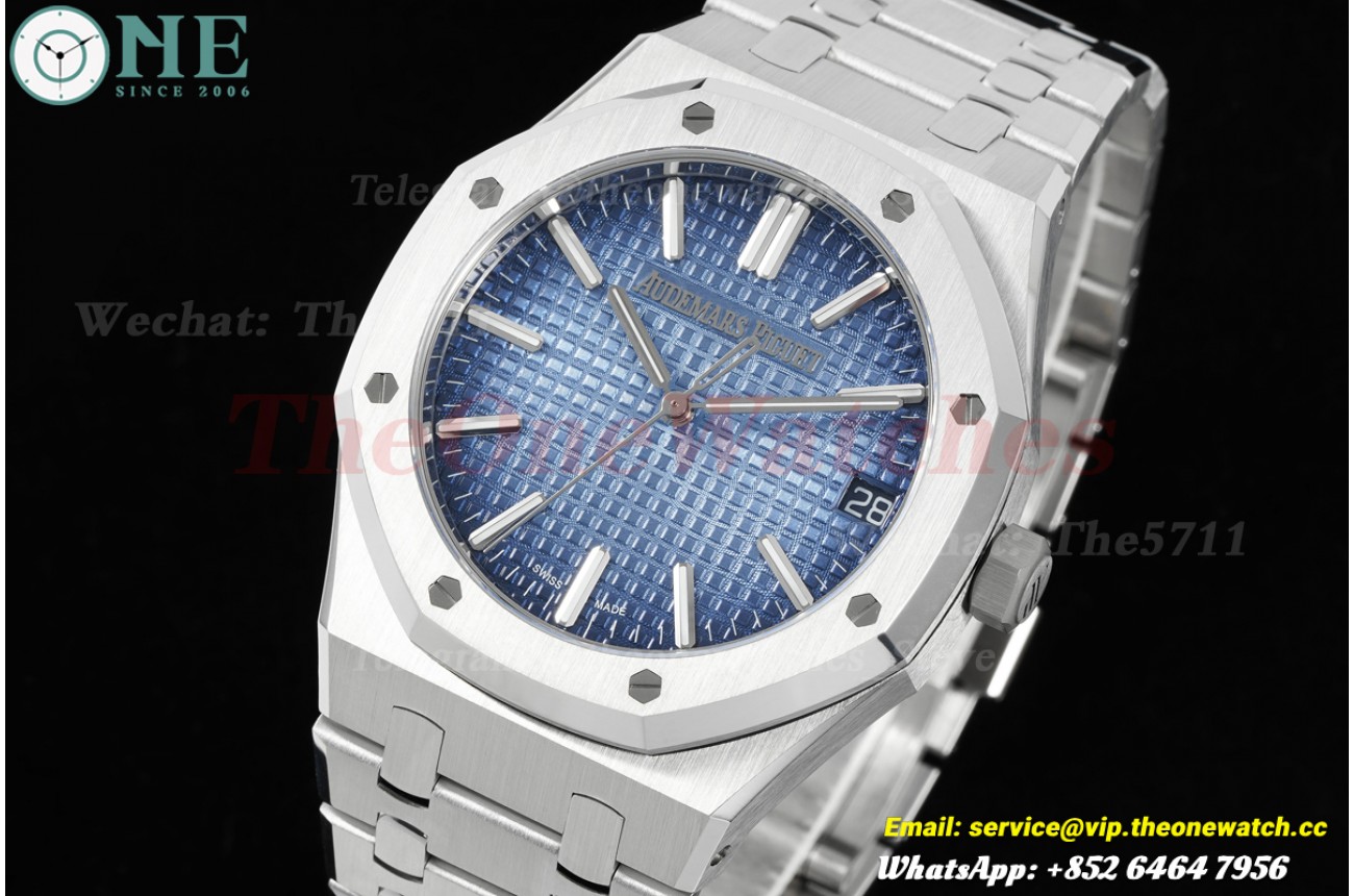 Royal Oak 41mm 15510 SS/SS Ice Blue/Stk DDF DD4302 Super Clone (Gain Weight)