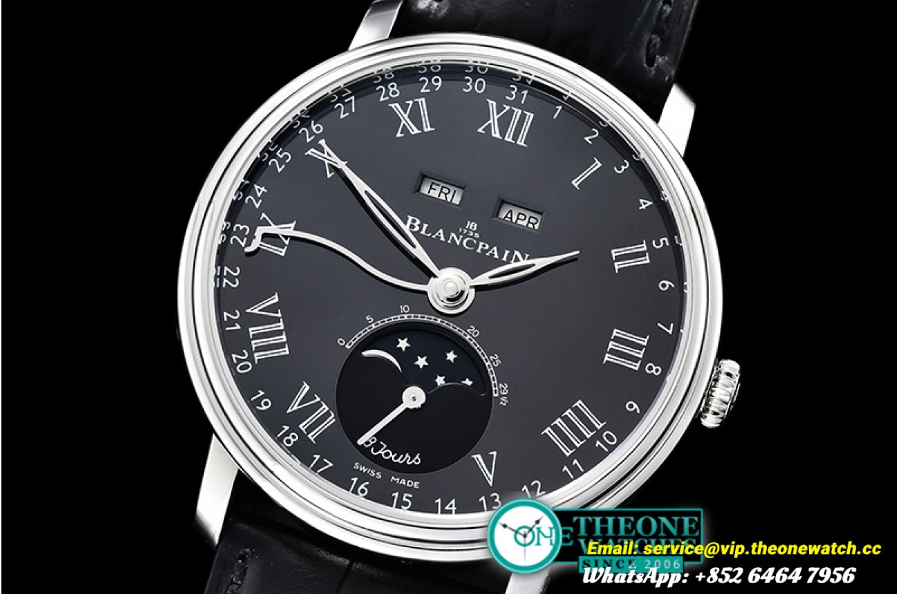 Villeret Complications SS/LE Blk/Rmn OMF Miyota 9015