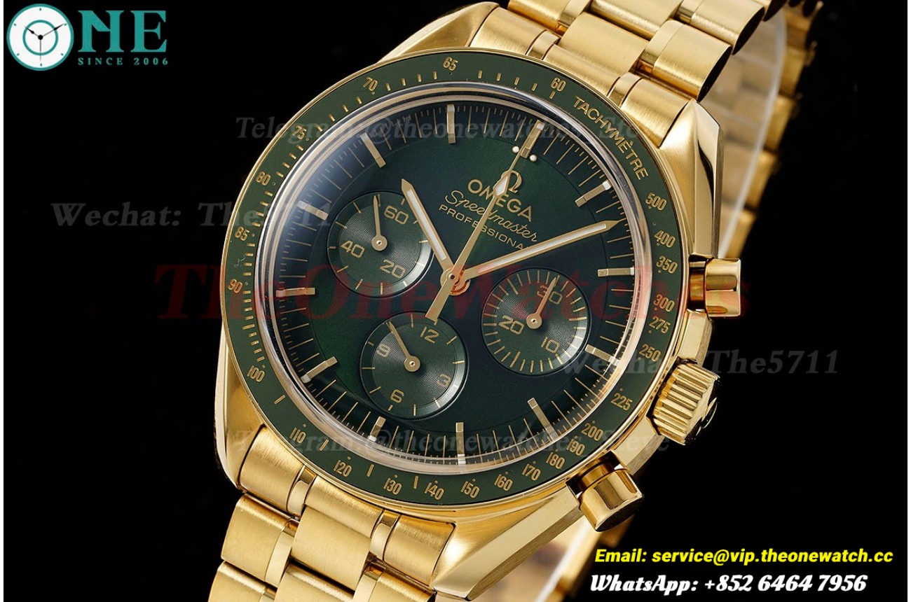 Speedmaster 41mm YG/YG Green Dial RMF A3861